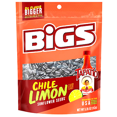 Bigs Sunflower Seeds Tapatio Chile Limon 5.35oz Bag 